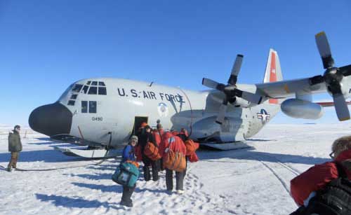 USAF plane in Antarctica