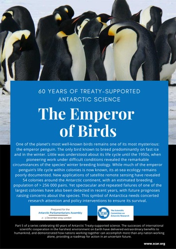 60 Years of Treaty-Supported Antarctic Science - The Emperor of Birds