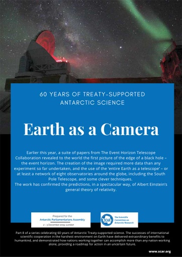 60 Years of Treaty-Supported Antarctic Science - Earth as a Camera