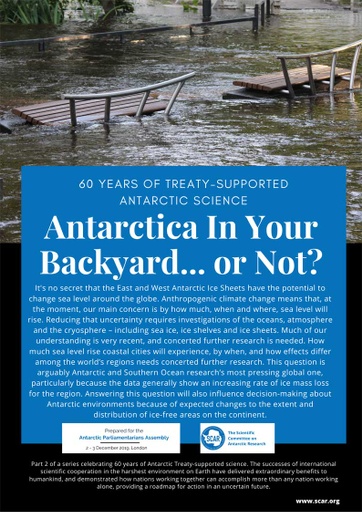 60 Years of Treaty-Supported Antarctic Science - Antarctica In Your Backyard ... or Not?