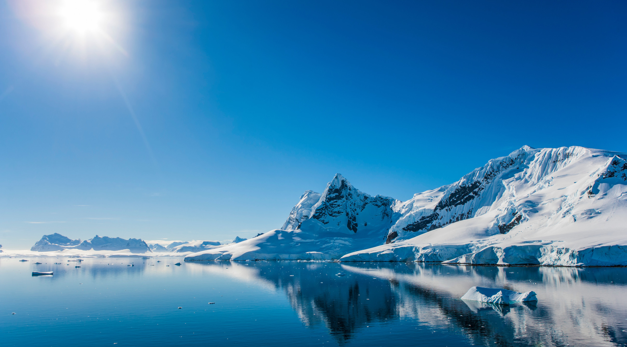 Twilight scenery in Antarctica