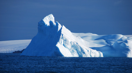 Scenic shot of Antarctica iceberg